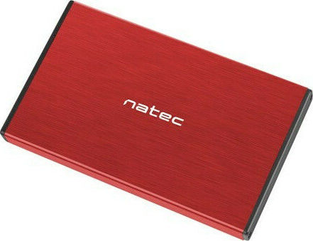 Natec Rhino Go Case for Hard Drive 2.5" SATA III with Connection USB 3.0 Red