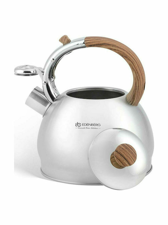 Edenberg Wasserkocher Edelstahl Silver/Brown 2000ml