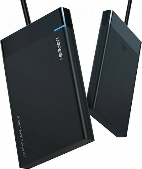Ugreen Твърд диск кутия 2.5" SATA III с връзка USB 3.0 в Черен цвят