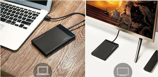 Ugreen Твърд диск кутия 2.5" SATA III с връзка USB 3.0 в Черен цвят
