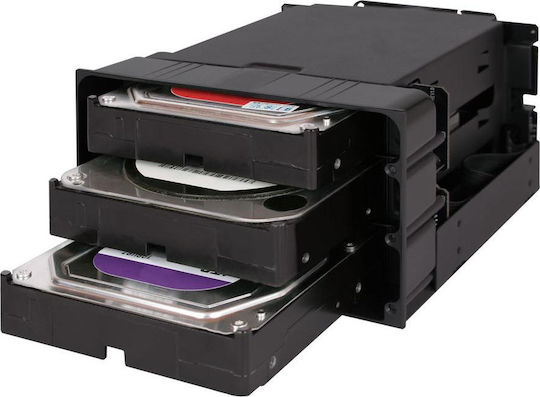 Icy Dock Flexidock Θήκη για 3 Σκληρούς Δίσκους 3.5" SATA III