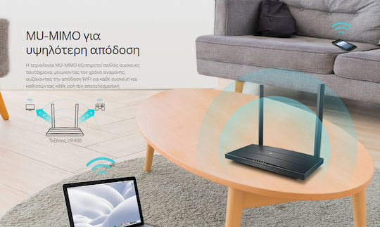 TP-LINK Archer VR400 v3 Wireless VDSL2 Modem Router Wi‑Fi 5 with 4 Gigabit Ports