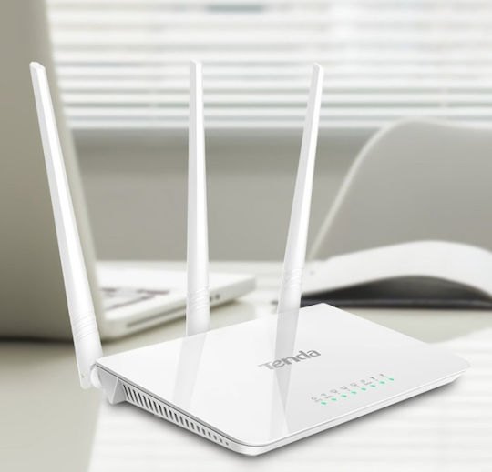 Tenda F3 v1 Ασύρματο Router Wi‑Fi 4 με 3 Θύρες