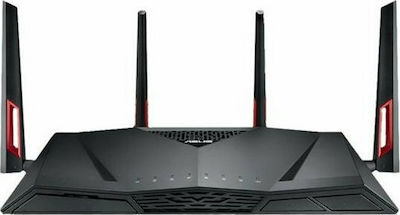 Asus RT-AC88U Drahtlos Router Wi‑Fi 5 mit 8 Anschlüssen Gigabit Ethernet