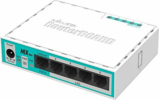 MikroTik hEX lite RB750r2 Router με 5 Θύρες