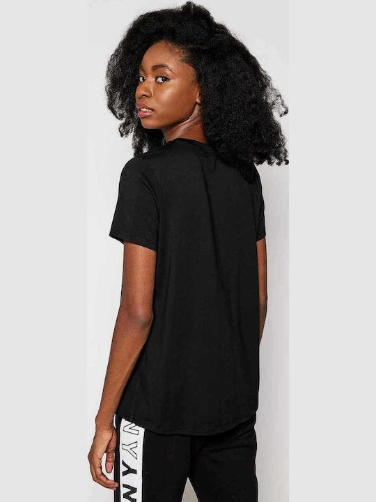Logo Damen T-Shirt Schwarz
