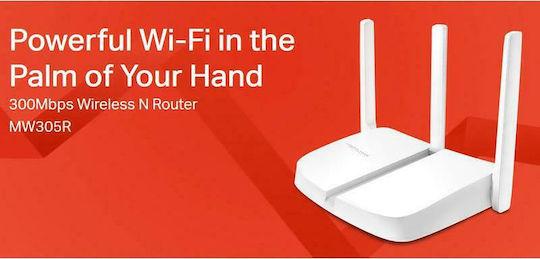 Mercusys MW305R v2 Ασύρματο Router Wi‑Fi 4 με 3 Θύρες