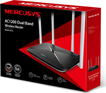 Mercusys AC12 v1 Wireless Router Wi-Fi 5 cu 4 Porturi Ethernet