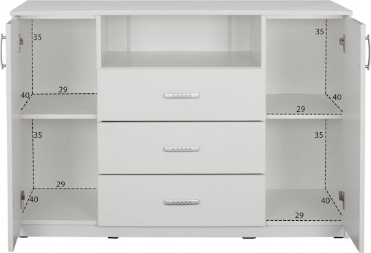 Μπουφές Adler Ξύλινος με Συρτάρια 120x45x85cm