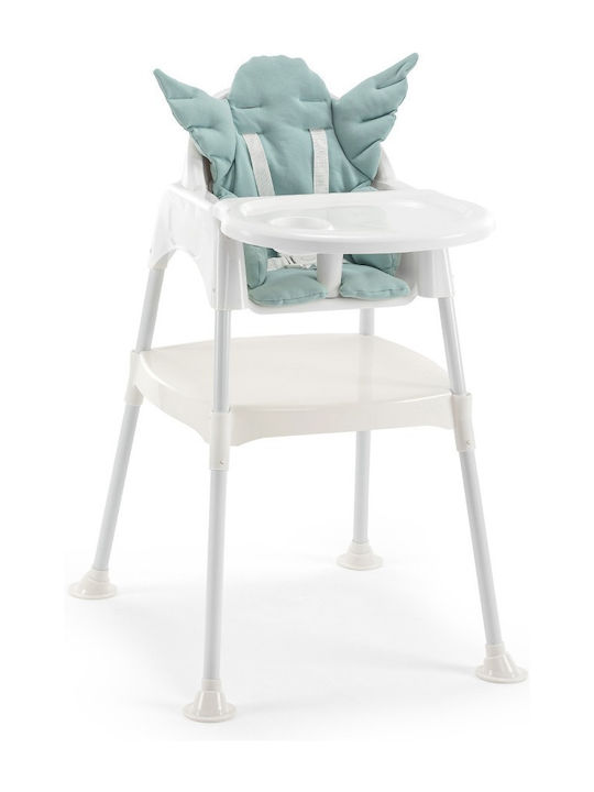 Baby Highchair 2 in 1 with Metal Frame & Fabric Seat Μέντα