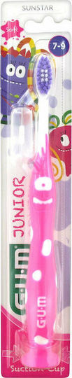 GUM 902 Junior Monster Children's Toothbrush for 6+ Years Pink-Purple