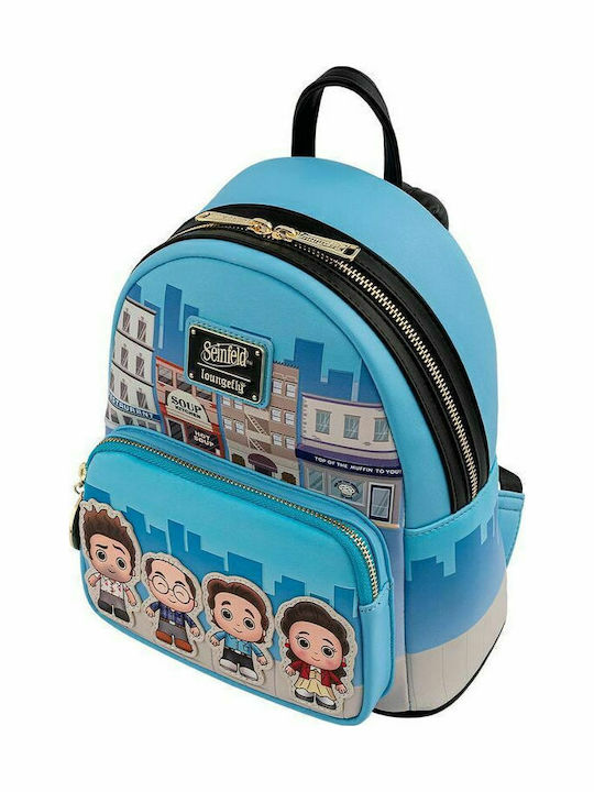 Loungefly Seinfeld Chibi City Backpack Παιδική Τσάντα Πλάτης Τιρκουάζ 25εκ. Seinfeld Chibi City Mini