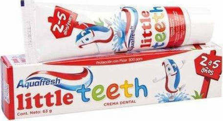 Aquafresh Little Teeth Παιδική Οδοντόκρεμα για 3+ Χρονών με Γεύση Μέντα 50ml
