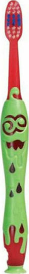 Elgydium Kids Monster Souple Soft Baby Toothbrush for 2+ Years Red / Green