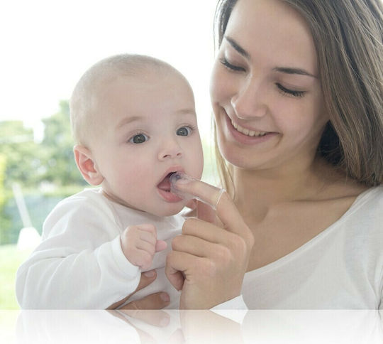 Kidsme Periuță de Dinți cu Deget pentru Bebeluși 0m+ Transparentă