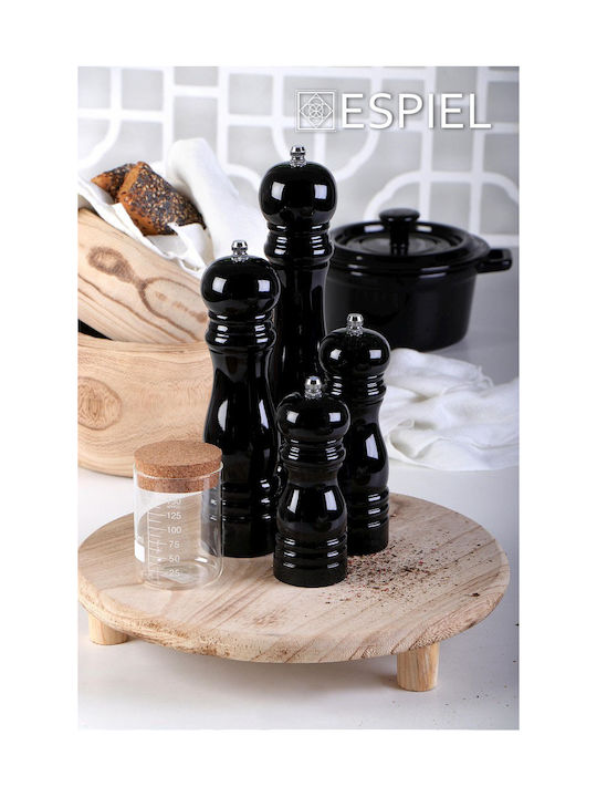 Espiel Manual Wooden Spice Mill Set 26cm Black 2pcs