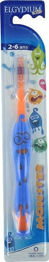 Elgydium Kids Monster Souple Soft Baby Toothbrush For 2+ Years Orange Blue