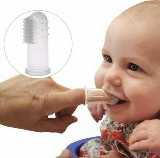 Babyono Бебешка Четка За Зъби За Пръст За 0м+ Синя