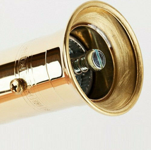 Brass Pepper Mill Alexander Set Manual Râșnițe Condimente Metal în Culoare Auriu 19cm 1buc