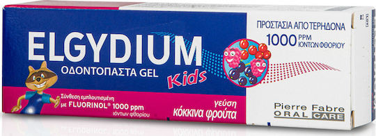 Elgydium Kids Βρεφική Οδοντόκρεμα για 2+ Χρονών με Γεύση Grenadine / Red Berries 50ml