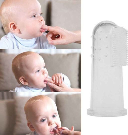 Babyono Бебешка Четка За Зъби За Пръст За 0м+ Розова