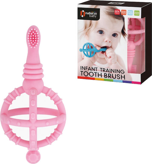 Naforye Βρεφική Οδοντόβουρτσα για 3m+ Pink