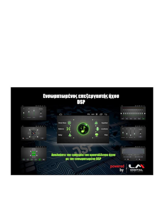 LM Digital Автомобилна Аудио Система (Блутут/USB/WiFi/GPS) с Тъчскрийн 7"