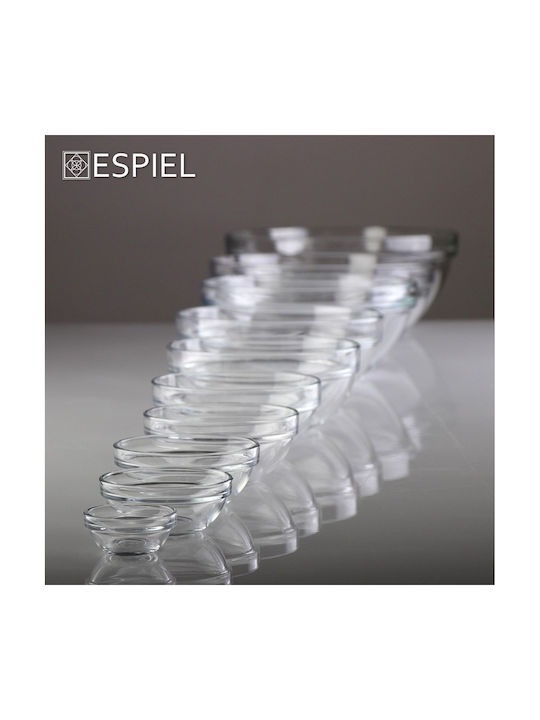 Espiel Pasabahce Chef Servierschüssel Rund Glas Transparent mit Durchmesser 14cm 18Stück