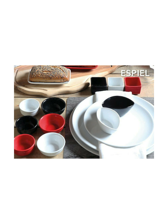 Espiel Dip Serving Bowl Round made of Porcelain Black with Diameter 6cm