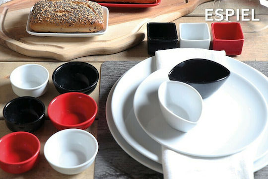 Espiel Μπωλ Σερβιρίσματος για Ντιπ Στρογγυλό από Πορσελάνη Μαύρο με Διάμετρο 6εκ.