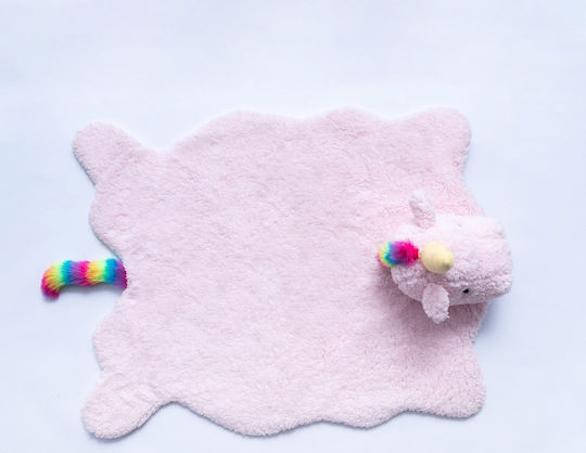 Palamaiki Kids Synthetic Rug New Baby NB0135 Unicorn 70x92cm Pink