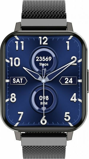 MaxCom FW45 Aurum Smartwatch με Παλμογράφο (Μαύρο)