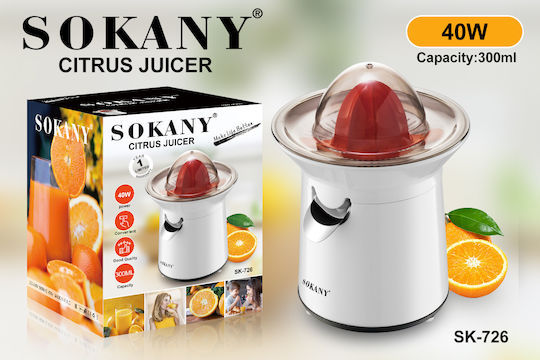 Sokany SK-726 Ηλεκτρικός Στίφτης 40W με Χωρητικότητα 300ml Λευκός
