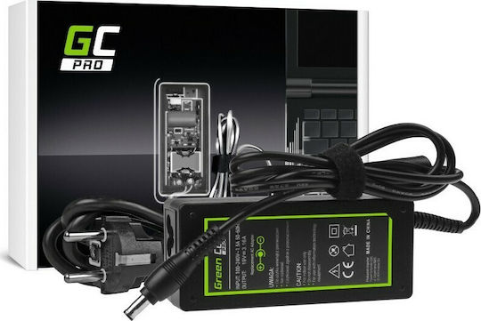 Green Cell Laptop Charger 60W 19V 3.16A for Samsung with Detachable Power Cord