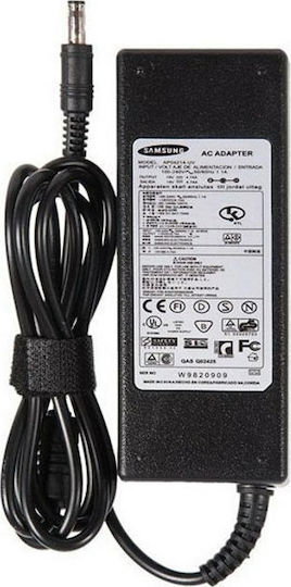 Samsung Φορτιστής Laptop 90W 19V 4.74A για Samsung χωρίς Καλώδιο Τροφοδοσίας