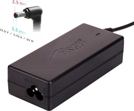 Akyga Laptop Charger 65W 19V 3.42A for Toshiba without Power Cord