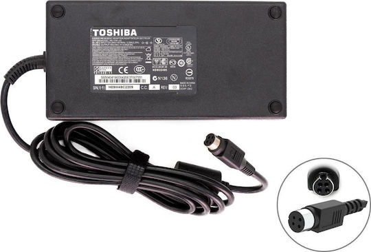 Toshiba Qosmio X50012n Φορτιστής Laptop 180W 19V 9.5A για Toshiba με Αντάπτορα Τροφοδοσίας