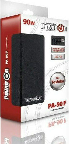 Power On PA-90F Φορτιστής Laptop 90W 15V 6A για Toshiba χωρίς Καλώδιο Τροφοδοσίας
