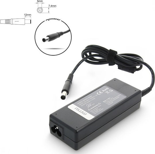 Mitsu Φορτιστής Laptop 90W 19.5V 4.62A για Dell με Αποσπώμενο Καλώδιο Τροφοδοσίας