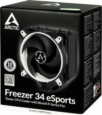 Arctic Freezer 34 eSports Ψύκτρα Επεξεργαστή για Socket AM4/AM5/115x Λευκή