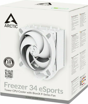 Arctic Freezer 34 eSports CPU Cooling Fan for AM4/115x Socket Grey/White