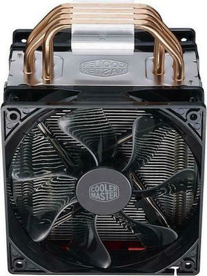 CoolerMaster Hyper 212 LED Turbo Ψύκτρα Επεξεργαστή Διπλού Ανεμιστήρα για Socket AM4/115x/AM3/AM3+ Κόκκινη