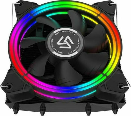 Alseye H120T Ψύκτρα Επεξεργαστή Low Profile για Socket AM4/115x με RGB Φωτισμό