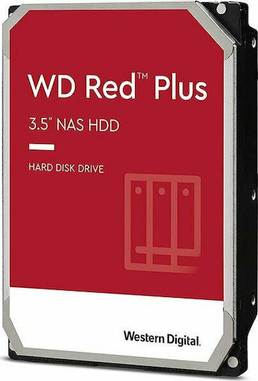 Western Digital Red Plus 10TB HDD Hard Drive 3.5" SATA III 7200rpm with 256MB Cache for NAS WD101EFBX