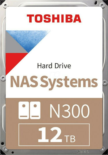 Toshiba N300 NAS 12TB HDD Hard Drive 3.5" SATA III 7200rpm with 256MB Cache HDWG21CUZSVA
