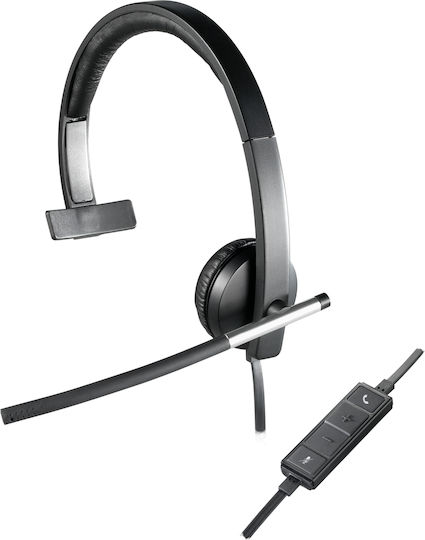 Logitech H650e Mono On Ear Multimedia Ακουστικά με μικρόφωνο και σύνδεση USB-A