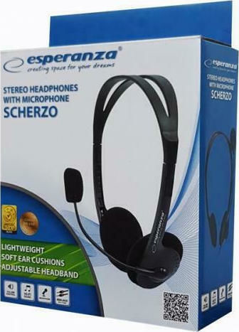 Esperanza EH102 On Ear Multimedia Ακουστικά με μικροφωνο και σύνδεση 3.5mm Jack