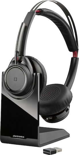 Plantronics Voyager Focus Uc B825-M Microsoft Ασύρματα On Ear Multimedia Ακουστικά με μικροφωνο και σύνδεση Bluetooth / USB-A