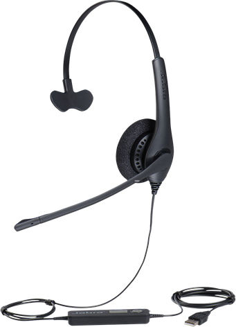 Jabra BIZ 1500 USB Mono Auf dem Ohr Multimedia-Headsets mit Mikrofon und Verbindung USB-A in Schwarz Farbe