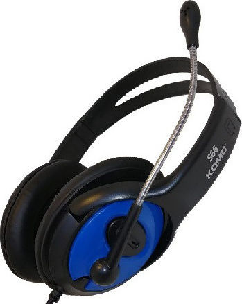 Komc S66 On Ear Gaming Headset με σύνδεση 3.5mm Blue